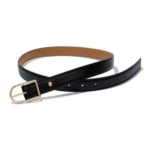 NWT - Kate Spade Black Leather Belt with Gold Buckle – Size L / XL